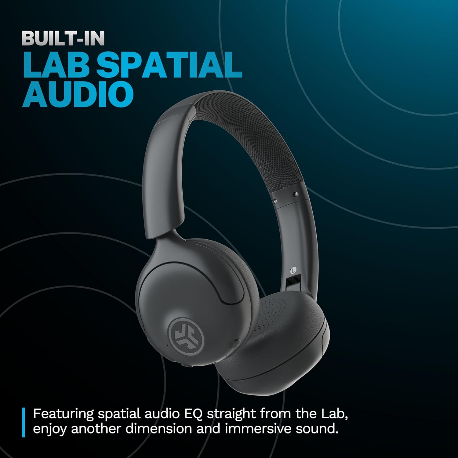 JLab Go Lux ANC Wireless Headphones, Cloud White, Hybrid Active Noise Cancelling, Premium On-Ear Bluetooth Headset, Customizable Sound, Be Aware Mode, Cloud Foam Comfort, Multipoint Connection - PuriLite
