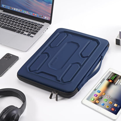 DOMISO 15.6 inch Laptop Sleeve with Handle Protective Shockproof Waterproof EVA Case for 15.6" Yoga 720 IdeaPad 310 320 ThinkPad T570/Legion 5 Gen 6/HP Envy 15/15.6" Notebooks, Dark Blue - PuriLite