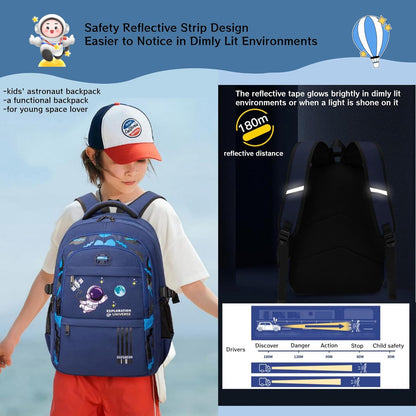 MITOWERMI Astronaut-space Backpack for Boys-Girls Elementary Middle School Bags for Girls Kids Bookbag - PuriLite