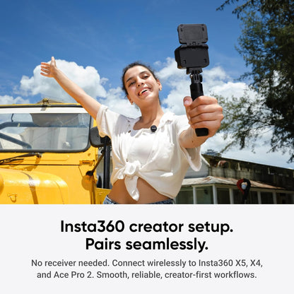Insta360 Mic Air Transmitter, 7.9g Ultralight, Wireless Microphone for Insta360 X5/Ace Pro 2, Noise Cancelling, Vlog, Streaming - PuriLite