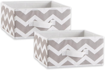 DII Foldable Fabric Storage Containers for Nurseries, Offices, Closets, Home Decor, Cube Organizers & Everyday Storage Needs, (Large - 11 x 11 x 11) Scroll Nautical Blue - Set of 2 - PuriLite