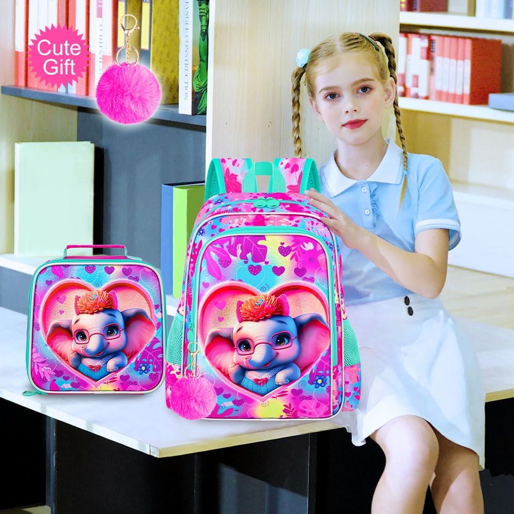 3pcs Backpack for Boys and Girls, 16” Kids Kindergarten Bookbag with Lunch Box, Cute Elementary Backpacks for Boy Girl - PuriLite