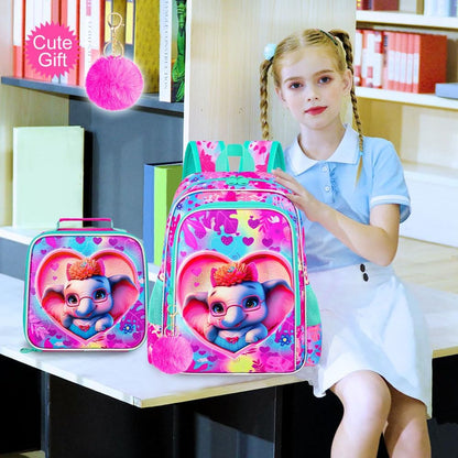 3pcs Backpack for Boys and Girls, 16” Kids Kindergarten Bookbag with Lunch Box, Cute Elementary Backpacks for Boy Girl - PuriLite