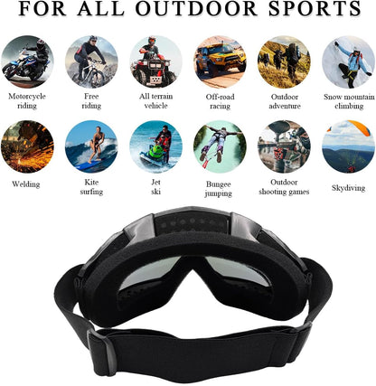 Dirt Bike Goggles, Windproof ATV Off-Road Goggle, Wide Vision Riding Motorcycle Goggles, Motorcycle Accessories - PuriLite