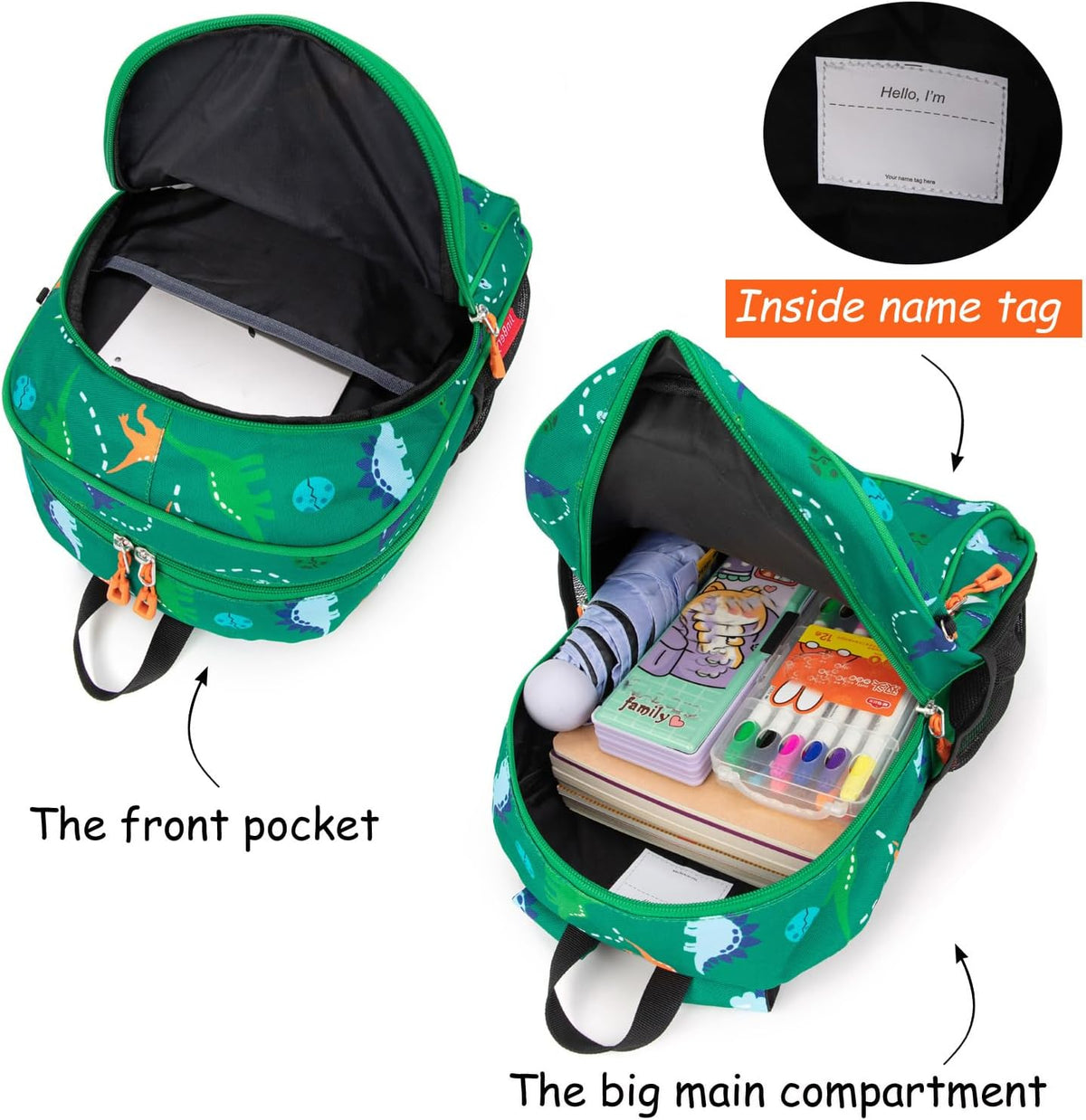 JinBeryl Kids Backpack for Toddler School Bag Small Size and Lightweight - PuriLite