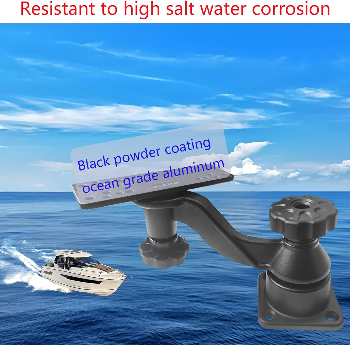 Beigaoxu Cross arm Fish Finder Mount HB01, Used to Fix Fish Finder and Chart Plotters, Compatible with More Marine Electronic Devices Such as Garmin, Lowrance, Etc - PuriLite