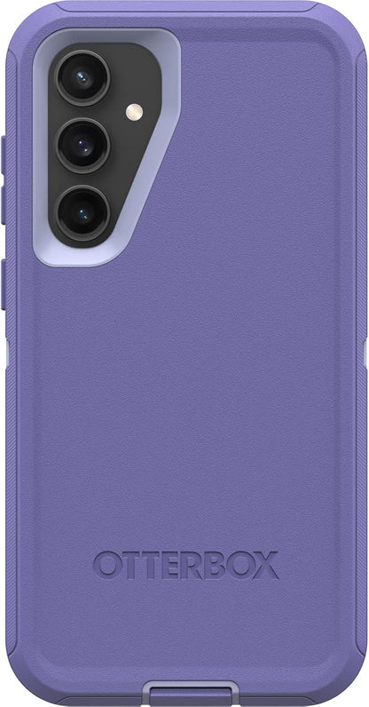 OtterBox Galaxy S23 FE Defender Series Case - Black, Rugged & Durable, with Port Protection, Includes Holster Clip Kickstand - PuriLite