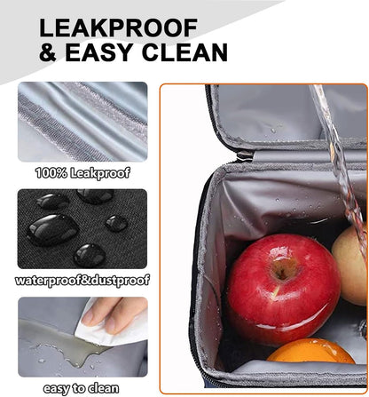 Lunch Bag for Adult Men Women Reusable 10L Large Thermos Lunch Box Food Cooler Bag Leakproof Heated Lunch Bag for Work Office Outdoor Picnic School Unisex Insulated Bag, 12+ Cans (Black) - PuriLite