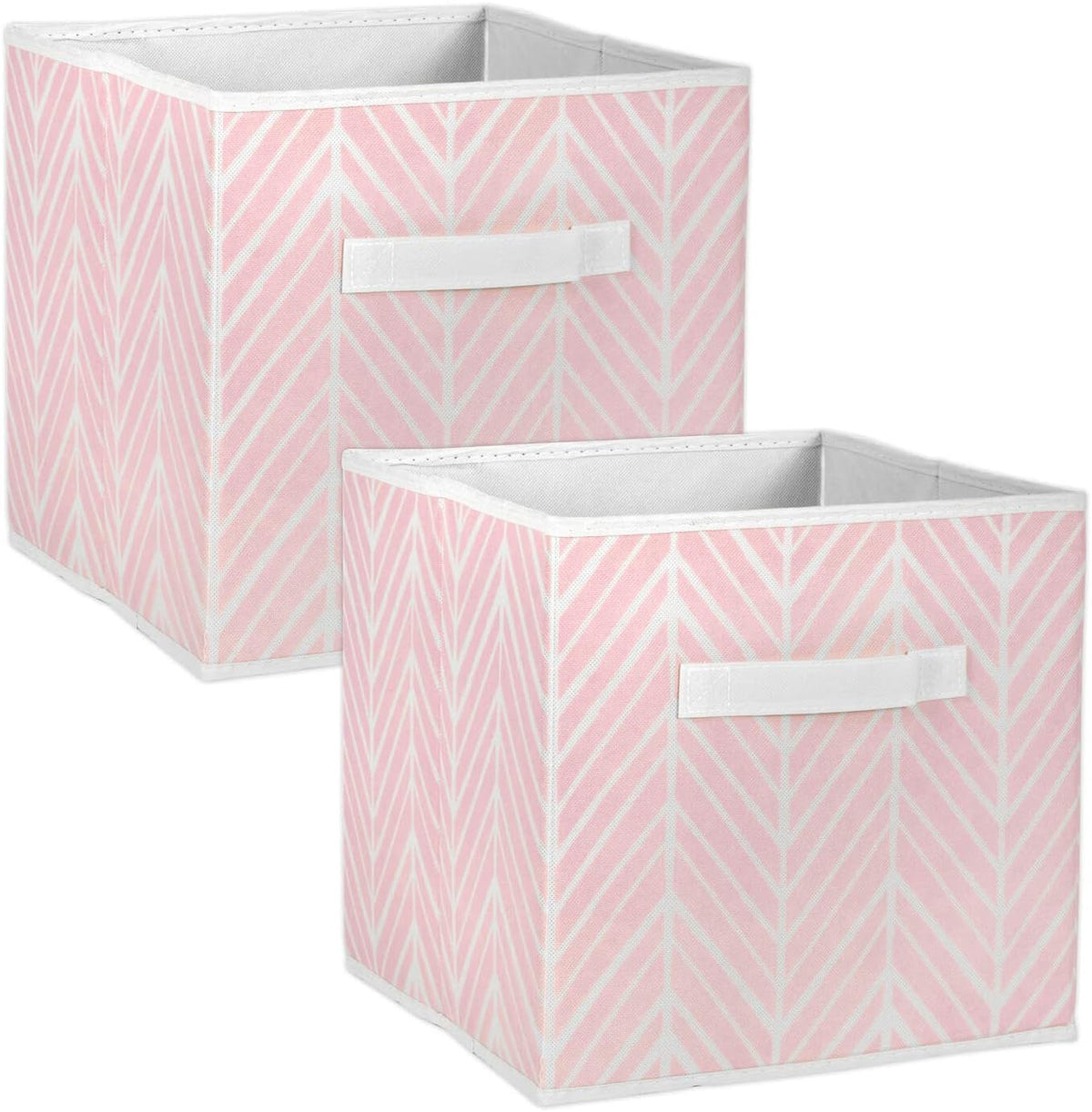 DII Foldable Fabric Storage Containers for Nurseries, Offices, Closets, Home Decor, Cube Organizers & Everyday Storage Needs, (Large - 11 x 11 x 11) Scroll Nautical Blue - Set of 2 - PuriLite