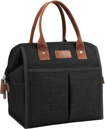 Lunch Bag for Women & Men, Insulated Lunch Box Cooler Tote Bags, Adult Reusable Lunch Boxes with Water Resistant for Work, Travel and Picnic (Grey) - PuriLite