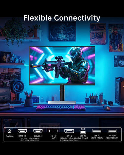 KTC 32 Inch 2K Computer Monitor, IPS 1440p Monitor with Ultra-Thin Bezels, HDR10, Freesync/G-sync, HDMI/DP Ports, Tilt Adjustable, Eyecare, Ideal for Business, Office, and Casual Gaming - PuriLite