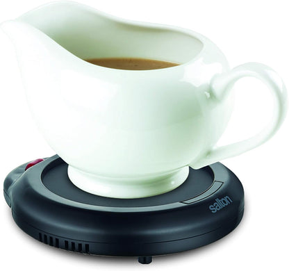 Salton Electric Mug Warmer | Keeps Beverages Hot for Hours | Versatile Coffee, Tea, Candle & Sauce Warmer | Compact Desk Accessory | Ideal for Office & Home | Black | 100% Canadian-owned & operated - PuriLite