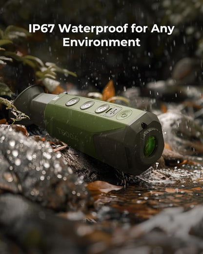 TOPDON TS004 256x192 Thermal Monocular, Supported Wireless Connection, 13mm 50Hz Thermal Night Vision with 11-Hour Battery Life, IP67 Waterproof Thermal Imaging Monocular for Hunting - PuriLite