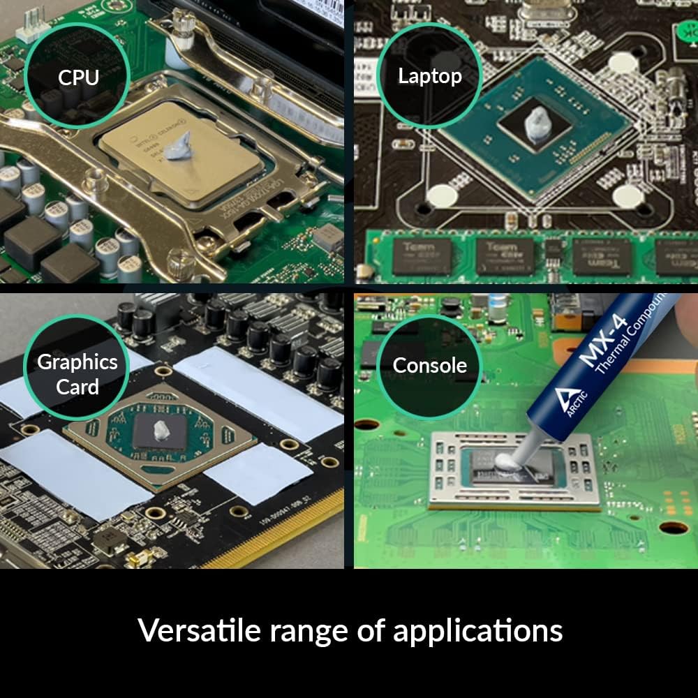 ARCTIC MX-4 (incl. Spatula, 4 g) - Premium Performance Thermal Paste for All Processors (CPU, GPU - PC, PS4, Xbox), Very high Thermal Conductivity, Long Durability, Safe Application, Non-Conductive - PuriLite