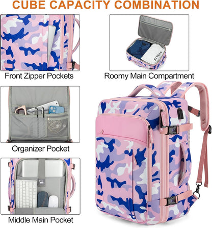 Lumesner Carry on Backpack, Extra Large 40L Flight Approved Travel Backpack for Men & Women - PuriLite