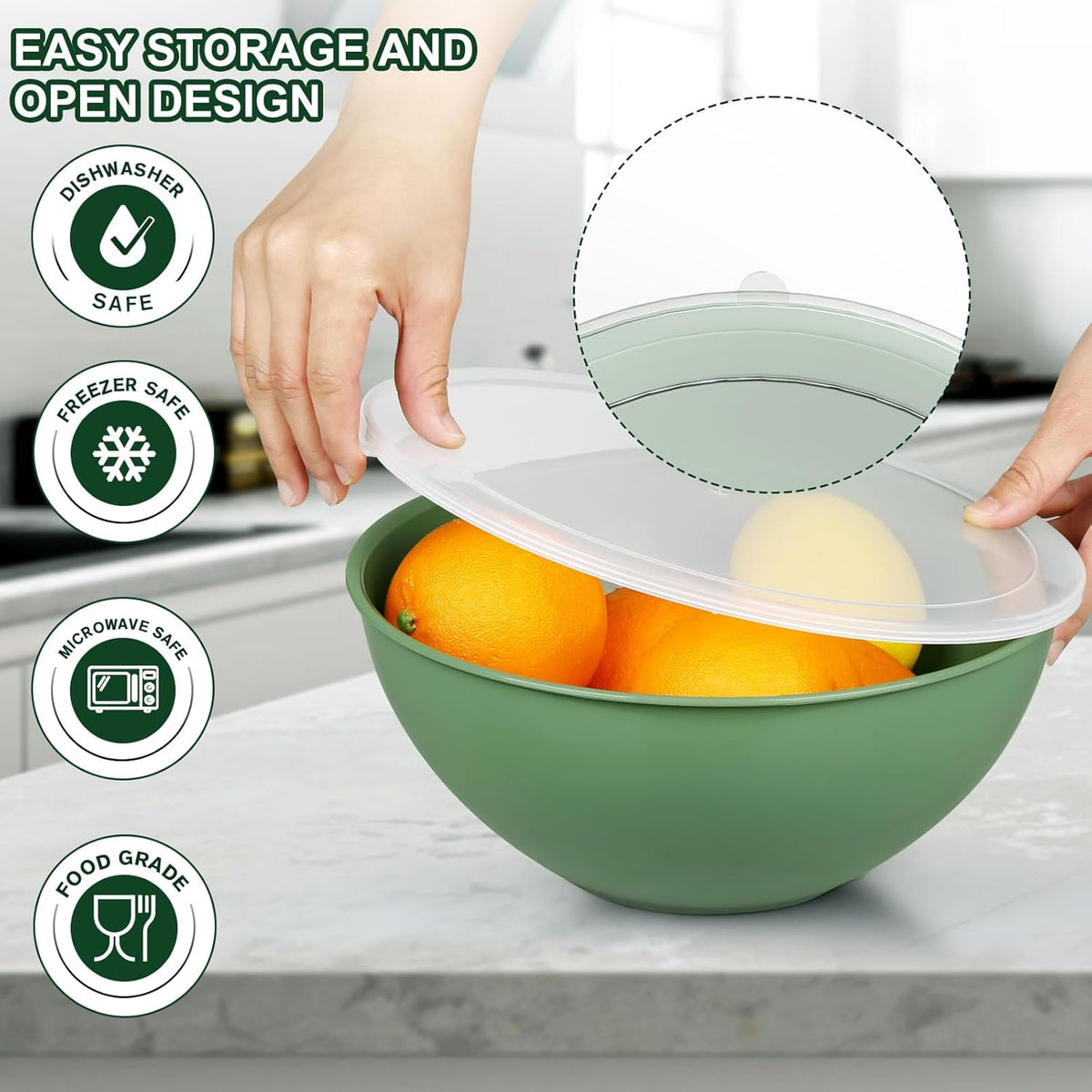Purilite Select Plastic Mixing Bowl Set - PuriLite