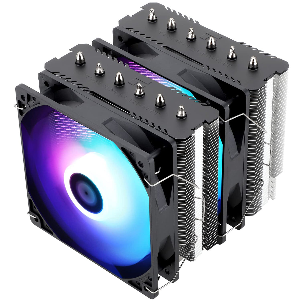 Thermalright Peerless Assassin 120 SE Black CPU Cooler, 6 Heat Pipes AGHP Technology, Dual 120mm PWM Fans, 1550RPM Speed, for AM4/AM5 and Intel LGA 1700/1851/115X/1200,Computer CPU Cooling - PuriLite