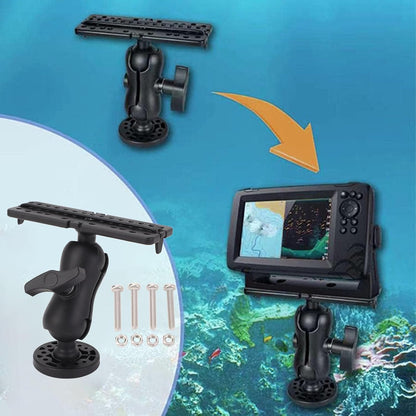 ZAWELIYO Fish Finder Mount Holder Rack 360 Degree Rotatable Height Adjustable Shock for Kayaks Canoes Accessories - PuriLite