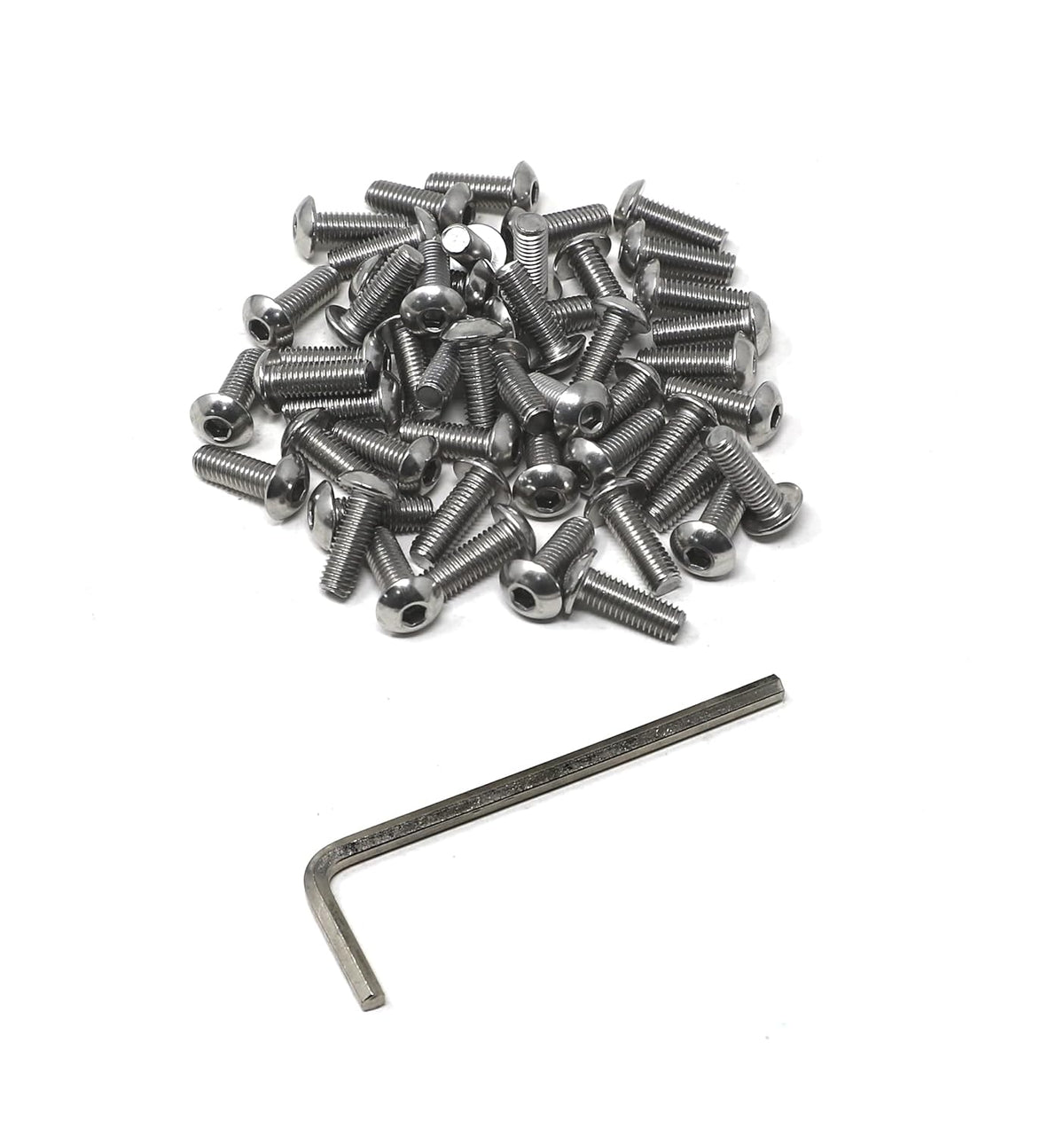 iexcell 50 Pcs M6 x 20mm Thread Pitch 1 mm Stainless Steel 304 Hex Socket Button Head Cap Screws Bolts Kit - PuriLite