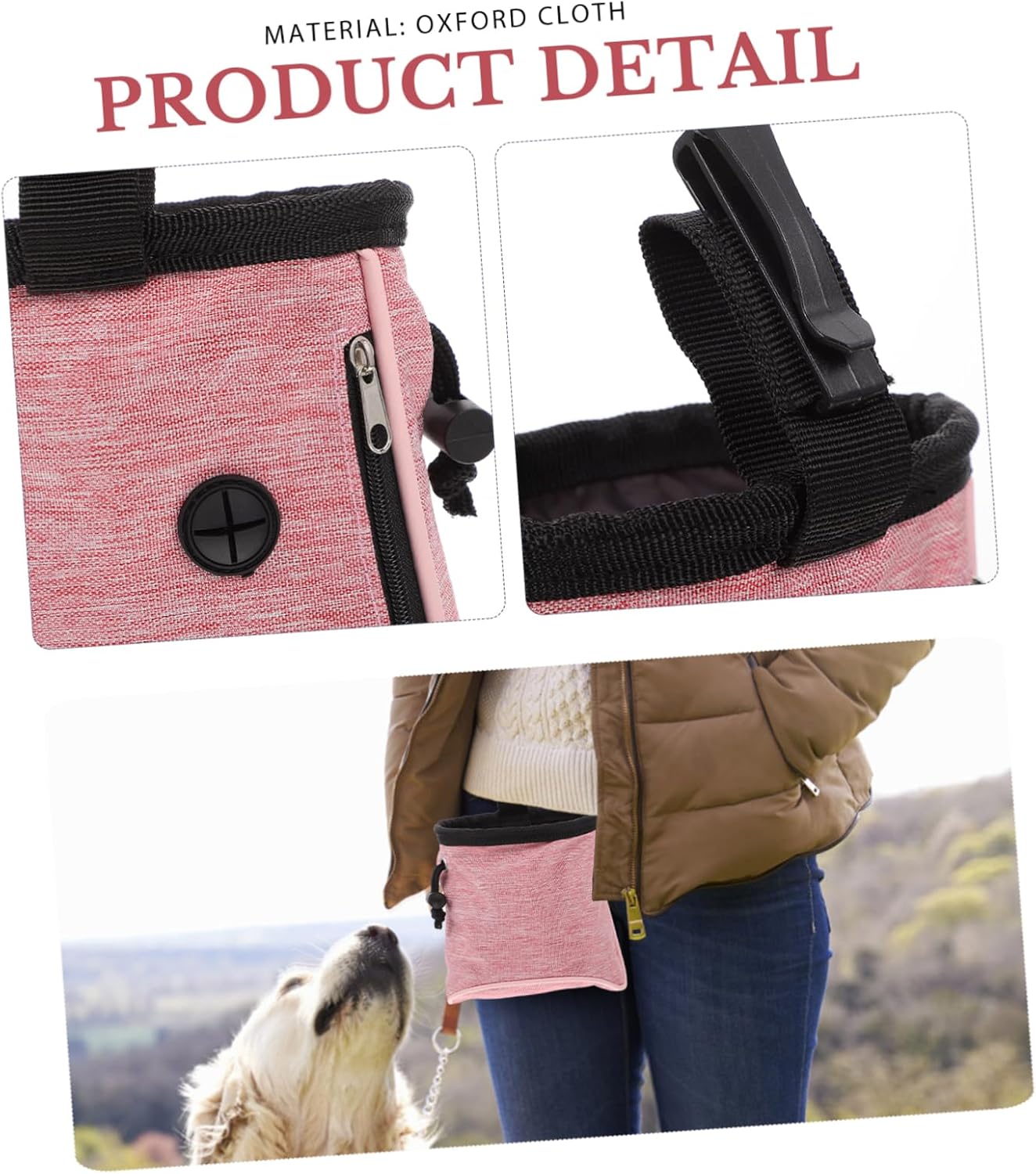 VERDANVERSE Dog Treat Pouch for Outdoor Walks Kibble Pouch Pet Treat Training Snack Bag - PuriLite