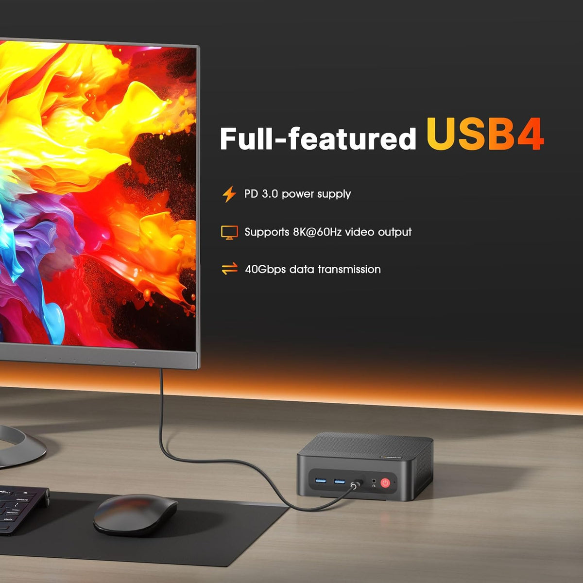 BOSGAME Gaming Mini Pc Ryzen 9 6900HX【Dual 2.5GbE LAN】 11 Pro-OS P3 Mini Computers Equiped Radeon 680M GPU 2400Mhz 32GB DDR5 & 1TB SSD, Wi-Fi 6E, BT5.2, USB 4(40Gbps), Office, Gaming, Meeting - PuriLite