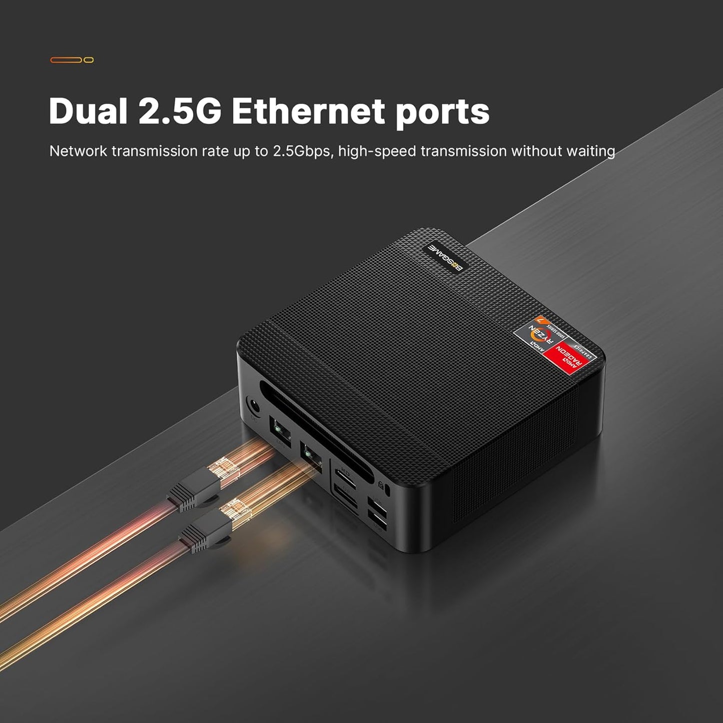 BOSGAME M4 Mini PC Oculink, AMD Ryzen 7 8745HS 32GB DDR5 RAM 1TB PCIe4.0 SSD,Radeon 780M Quad Displays,USB4,Dual LAN 2.5GbE LAN Micro Desktop Computer - PuriLite