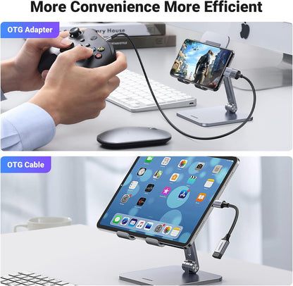 UGREEN USB C to USB Adapter 2 Pack, USB 3.2 Gen 2 10Gbps USB C Adapter USB C Male to USB 3.2 Female Adapter OTG Compatible with iPhone 15, Galaxy S24 S23 Ultra, MacBook Pro Air, iPad Pro Mini, Grey - PuriLite