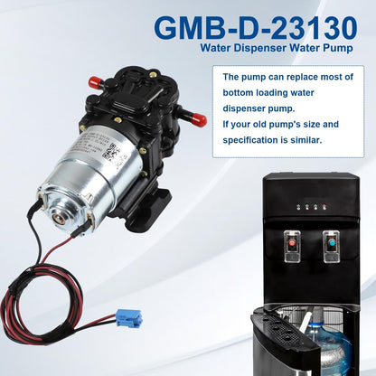 GMB-D-23130 Water Pump Compatible with Midea Avalon Primo Brio Water Dispenser 1.2L/min DC12V, Replaces DP005A2 MO-12265 Bottom Loading Bottled Water Cooler Dispenser - PuriLite