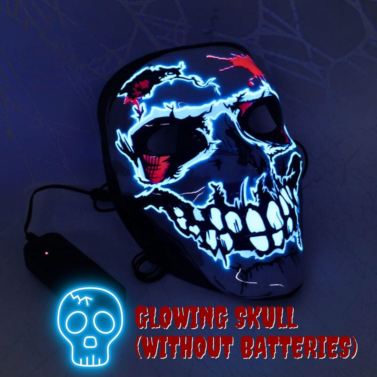 Crethinkaty Halloween Purge Mask Led Light Up Mask - PuriLite