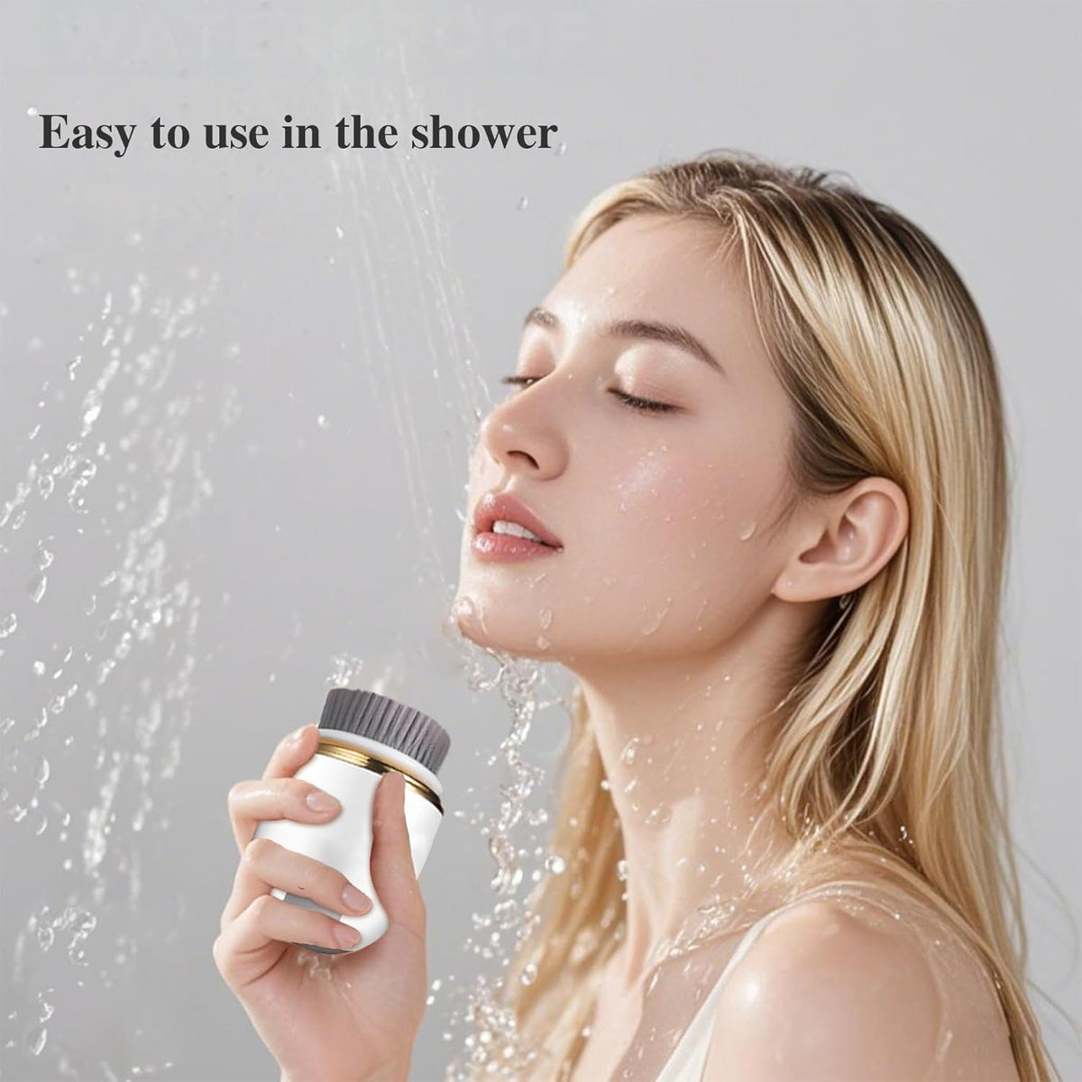 Facial Cleansing Brush,Face Scrubber,Electric Face Cleansing Brush,Comes with Three Replaceable Brush Heads,and USB Rechargeable,Electric Exfoliating Rotating Massage Device Waterproof Deep Cleaning - PuriLite