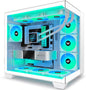 KEDIERS ATX PC Case,6 PWM ARGB Fans Pre-Installed,360MM RAD Support,Gaming 270° Full View Tempered Glass Mid Tower Pure White ATX Computer Case,C690 - PuriLite
