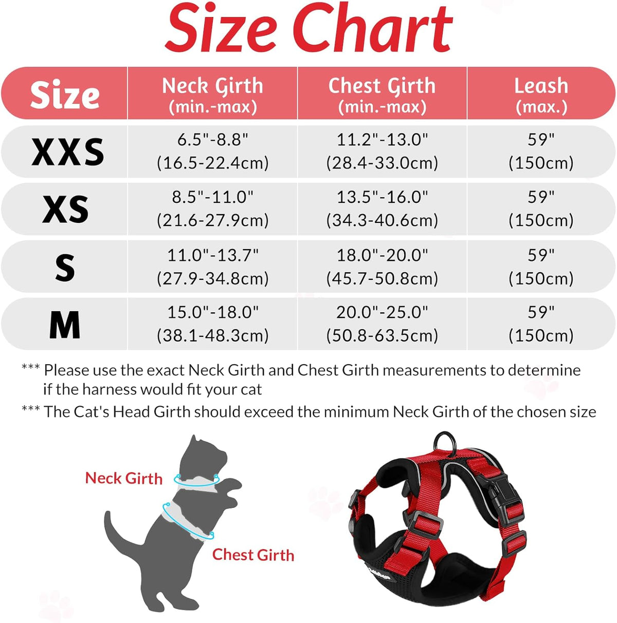 rabbitgoo Cat Harness and Leash for Walking, Escape Proof Soft Adjustable Vest Harnesses for Small Medium Cats, Easy Control Breathable Reflective Strips Jacket, XS, Black - PuriLite