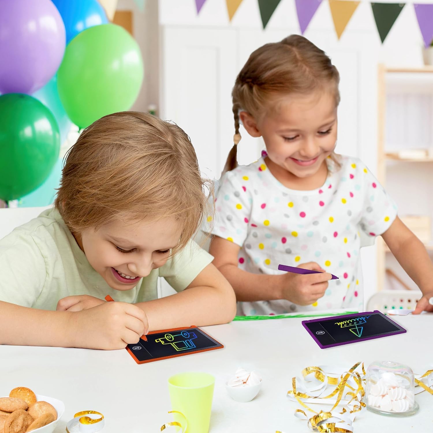 Mini LCD Writing Tablet for Kids, 12 Pack – 4.5 Inch Mini Drawing Board. Fun and Educational for Kids That Sketch and Doodle. Perfect Party Favor, Goodie Bag and Gift Bag Filler, School Prize Or Gift - PuriLite