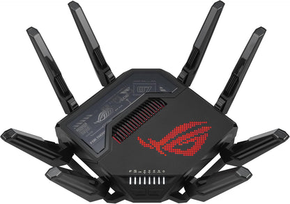 ASUS ROG Rapture WiFi 6E Gaming Router (GT-AXE16000) - Quad-Band, 6 GHz Ready, Dual 10G Ports, 2.5G WAN Port, AiMesh Support, Triple-Level Game Acceleration, Lifetime Internet Security, Instant Guard - PuriLite