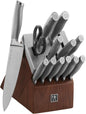 HENCKELS Modernist 14-Piece Self Sharpening Kitchen Knife Block Set - PuriLite