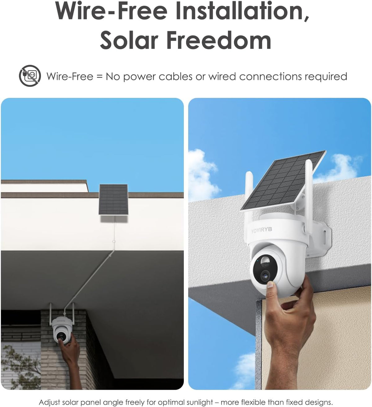 Security Cameras Wireless Outdoor, No Subscription, [2025 New] 4K Home Security Camera System for Camera Surveillance, Flexible Solar Panel, 360° Tracking & Color Night Vision, 2.4&5G WiFi, Easy Setup - PuriLite