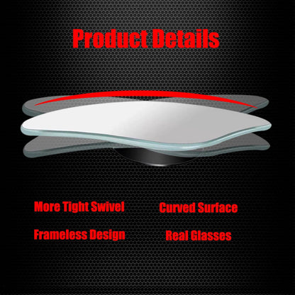 Ampper Blind Spot Mirror, 2" Round HD Glass Frameless Convex Rear View Mirror, Pack of 2 - PuriLite