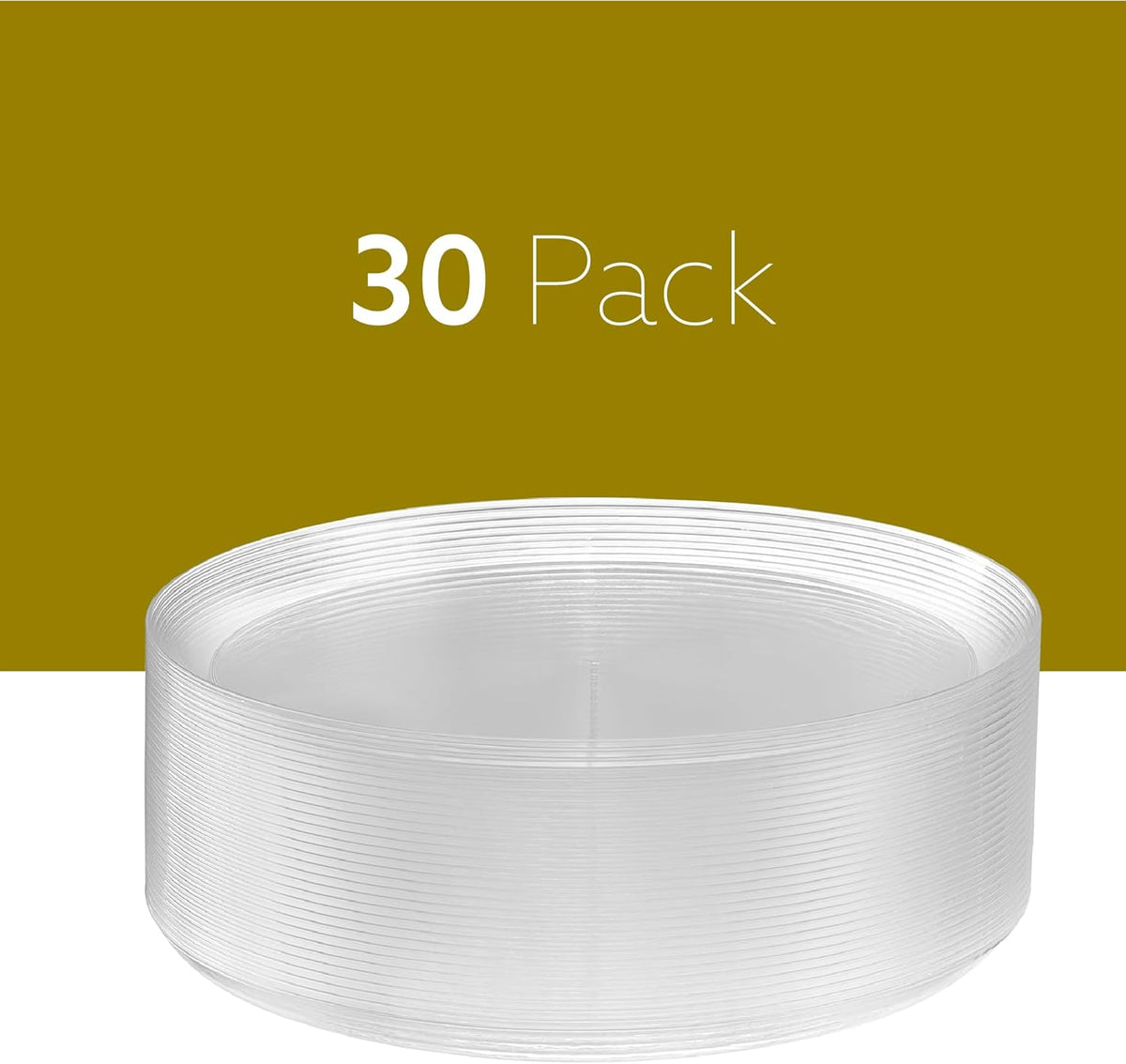 PLASTICPRO [30 Pack 10.7'' Christmass Green Plastic Party Plates Edge Collection Premium heavyweight Elegant Disposable Tableware Dishes - PuriLite