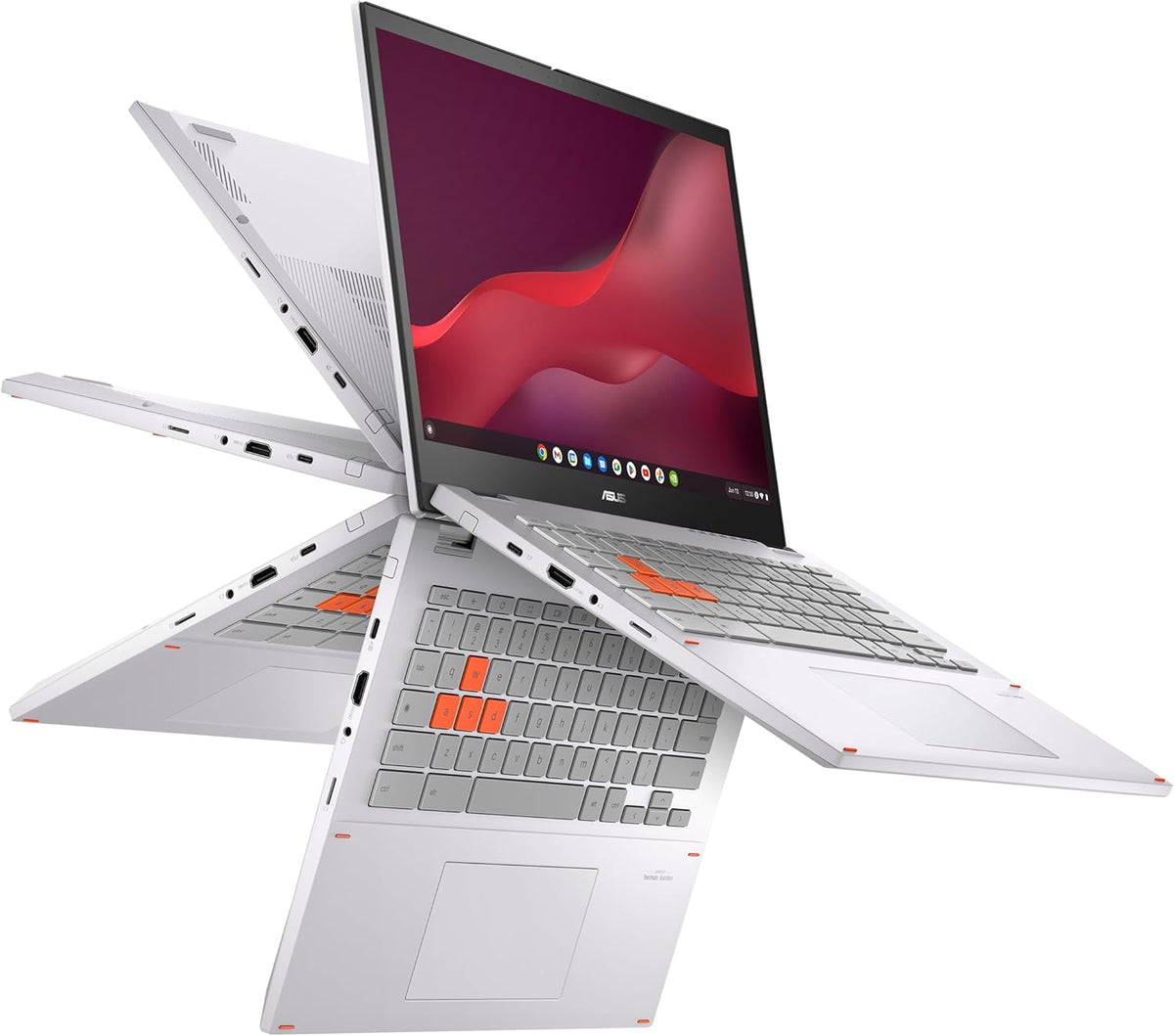 ASUS Chromebook Vibe CX34 Flip Cloud Gaming Laptop, 14" 144Hz Touchscreen Display, Intel® Core™ i5-1235U Processor, 512GB SSD, 16GB RAM, ChromeOS, Pearl White, CX3401FBA-AS51T-CB - PuriLite