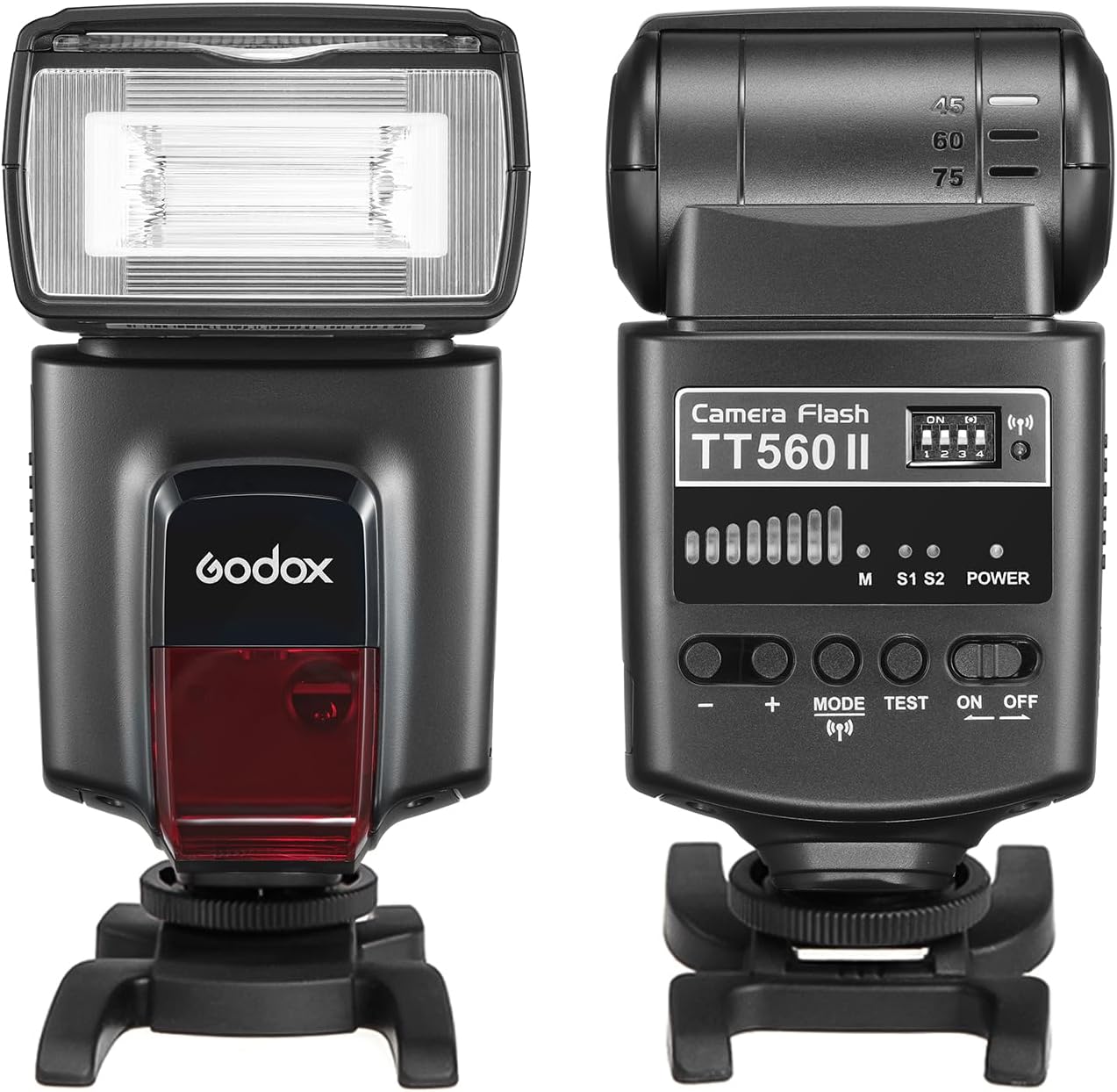 GODOX TT560II Universal Camera Flash Speedlite Light Electronic GN38 Hot Shoe Mount with 2.4G Wireless Trigger & Mini Stand Compatible with Canon Sony Nikon Fujifilm Olympus Cameras - PuriLite