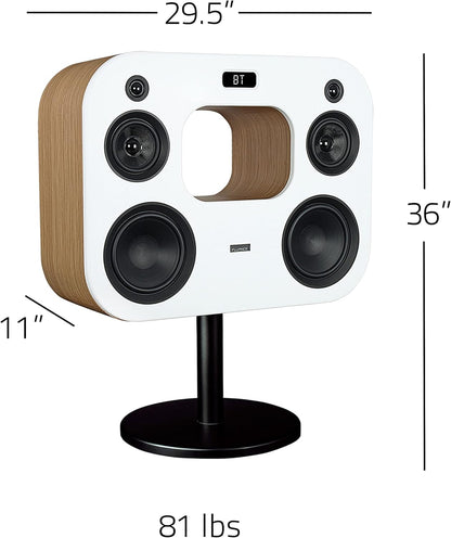 Fluance Fi70W Three-Way Wireless High Fidelity Music System with Powerful Amplifier & Dual 8" Subwoofers (Lucky Bamboo) - PuriLite