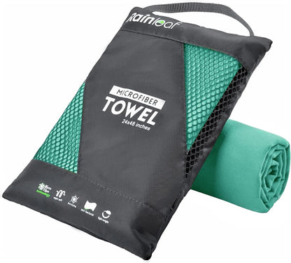 Rainleaf Microfiber Towel Perfect Travel & Gym & Camping Towel. Quick Dry - Super Absorbent - Ultra Compact - Lightweight. Suitable for Trip, Beach, Shower, Backpacking, Pool - PuriLite