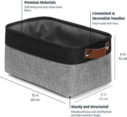 OrganiHaus Large Fabric Storage Baskets for Shelves 3 Pack, 15x11in Closet Storage Bins for Shelves, Cloth Baskets, Fabric Storage Cubes, Linen Closet Organizers, Fabric Basket, White Basket - PuriLite