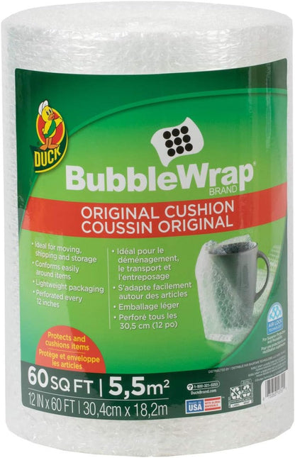 Bubble Wrap Roll, Original Bubble Cushioning, 12" x 175', Perforated Every 12", 1 Pack (12" x 175'), New - PuriLite