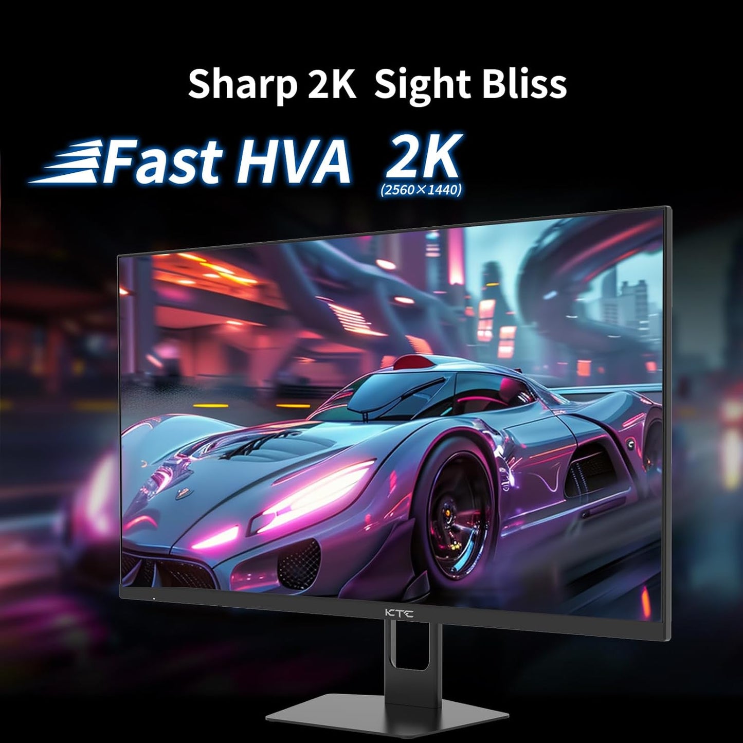 KTC 32 Inch 2K Computer Monitor, IPS 1440p Monitor with Ultra-Thin Bezels, HDR10, Freesync/G-sync, HDMI/DP Ports, Tilt Adjustable, Eyecare, Ideal for Business, Office, and Casual Gaming - PuriLite