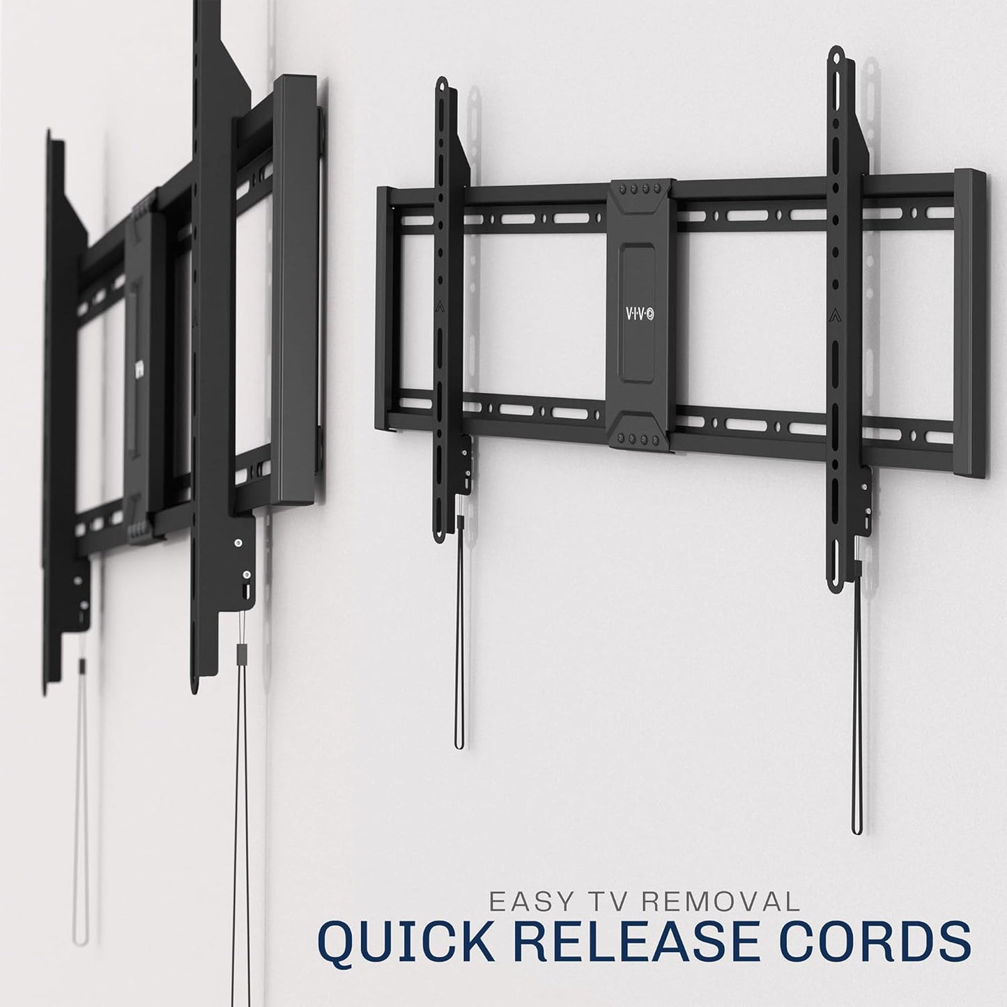 VIVO Extra Large Heavy Duty 43 to 100 inch LCD LED Curved and Flat Panel Screen, TV Wall Mount Bracket with Max 800x400mmmm VESA, Black, MOUNT-VW100F - PuriLite
