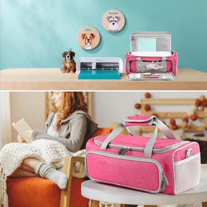 Carrying Case Compatible with Cricut Joy Xtra Smart Cutting Machine, Storage Organizer for Cricut accessories, Travel Storage Bag with Pockets for Craft Tools (Bag only)