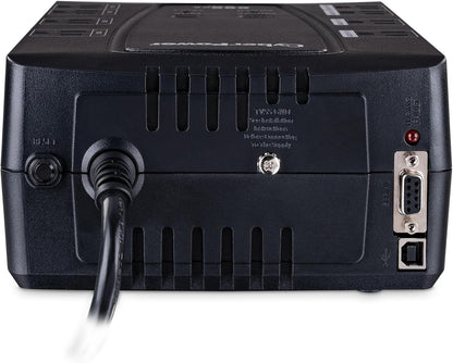 CyberPower CP825AVRLCD Intelligent LCD UPS System, 825VA/450W, 8 Outlets, AVR, Compact - PuriLite