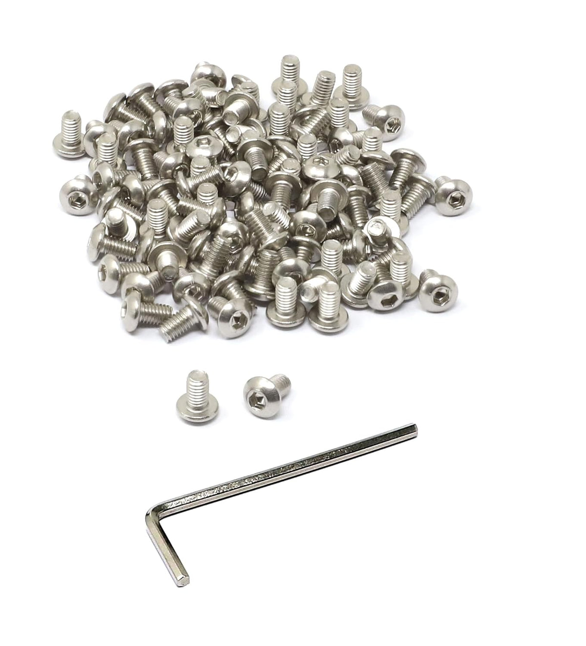 iexcell 50 Pcs M6 x 20mm Thread Pitch 1 mm Stainless Steel 304 Hex Socket Button Head Cap Screws Bolts Kit - PuriLite