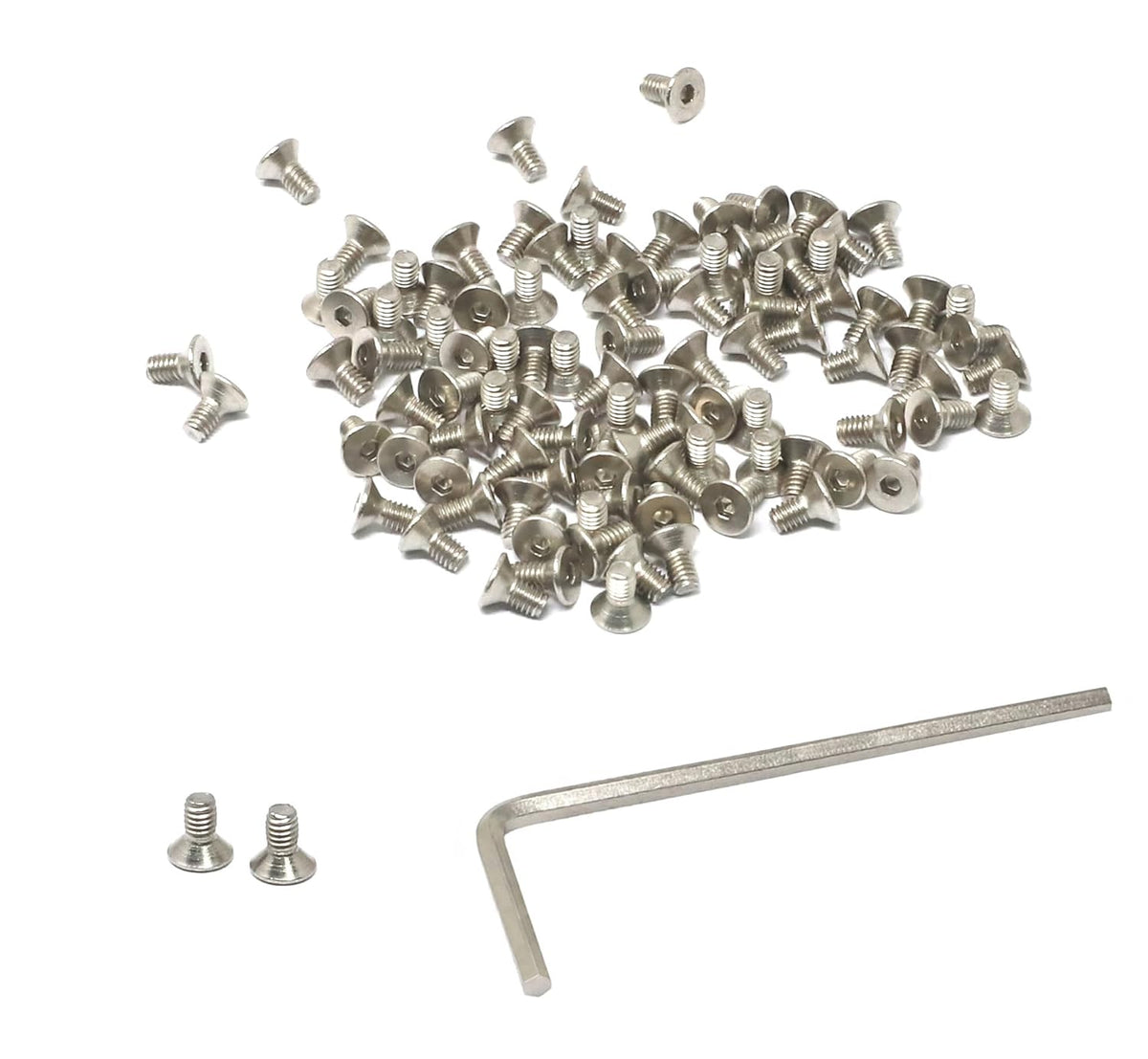 iexcell 5 Pcs M8 x 80mm Thread Pitch 1.25 mm Stainless Steel 304 Hex Socket Flat Head Cap Screws Bolts Kit - PuriLite